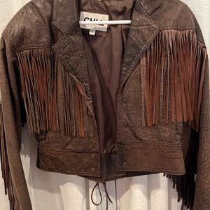 CHIA leather moto jacket